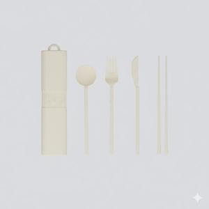 Couvert made in France BINI - Kit de couvert en matière naturelle biosourcée personnalisable
