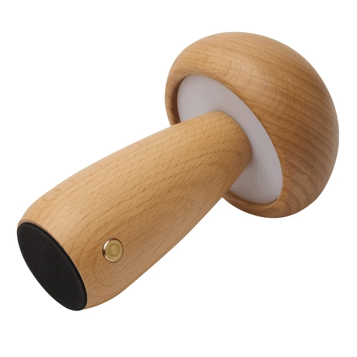 image du produit Lampe de table LED en bois forme champignon