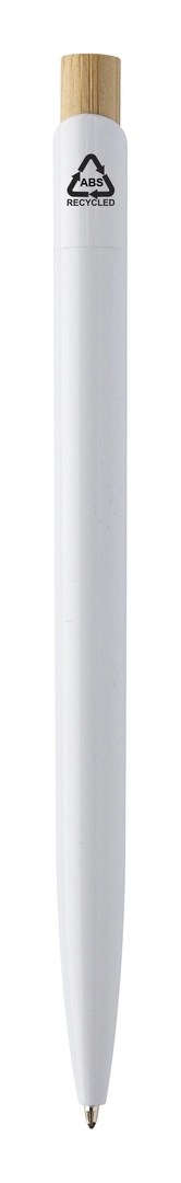 Stylo à bille en plastique ABS recyclé avec capuchon en bambou personnalisable