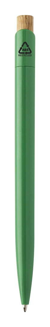 Stylo à bille en plastique ABS recyclé avec capuchon en bambou personnalisable