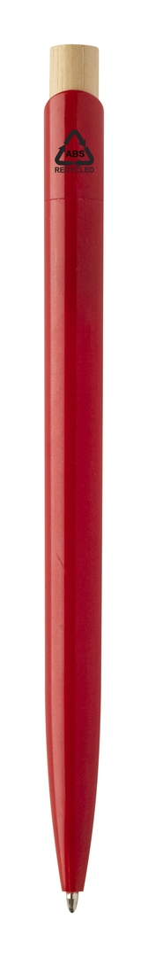 Stylo à bille en plastique ABS recyclé avec capuchon en bambou personnalisable