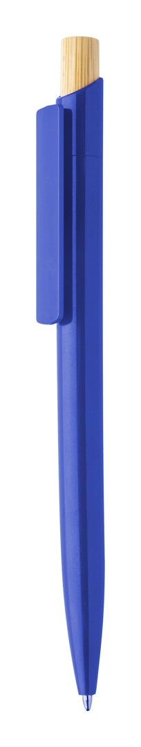 Stylo à bille en plastique ABS recyclé avec capuchon en bambou personnalisable
