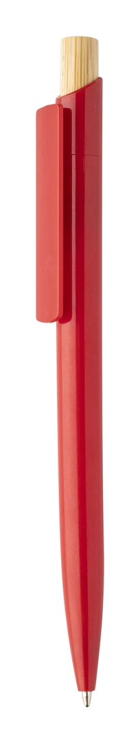 Stylo à bille en plastique ABS recyclé avec capuchon en bambou personnalisable