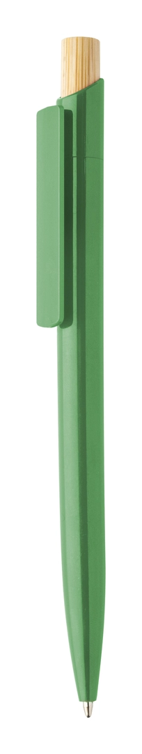 Stylo à bille en plastique ABS recyclé avec capuchon en bambou personnalisable