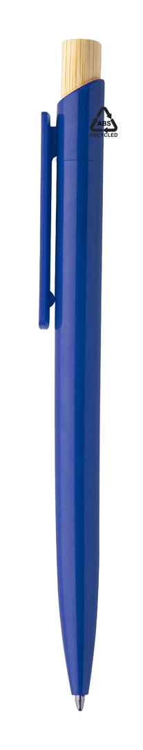Stylo à bille en plastique ABS recyclé avec capuchon en bambou personnalisable