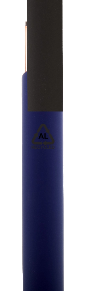 Stylo à bille en aluminium recyclé avec finition caoutchoutée personnalisable