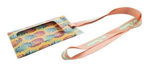 Tour de cou RPET avec porte-badge en papier imprimé en quadri personnalisable