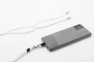 Tour de cou support pour téléphone portable en RPET réglable en longueur personnalisable