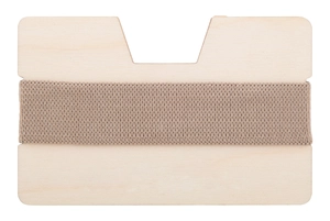 Porte cartes en bois avec élastique personnalisable