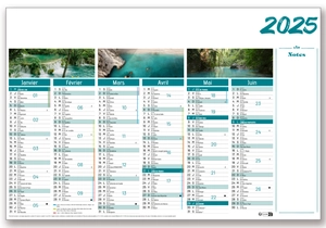 Calendrier Publicitaire Grand Format Recto Verso - Horizontal personnalisable