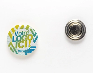 Badge attache magnétique - Diamètre 45mm - Made in France personnalisable