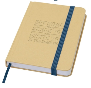 Carnet A6 uni recyclé à couverture rigide personnalisable