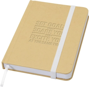 Carnet A6 uni recyclé à couverture rigide personnalisable