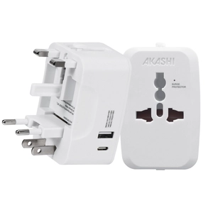 Adaptateur de voyage avec 2 ports USB - 150 pays personnalisable