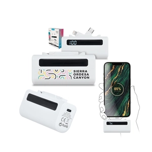 Batterie externe 5000 mAh en plastique recyclé - Power Bank original personnalisable