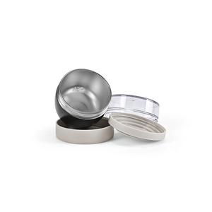 Bocal alimentaire avec deux compartiments de 350 ml et 230 ml - forme ovale et double paroi personnalisable