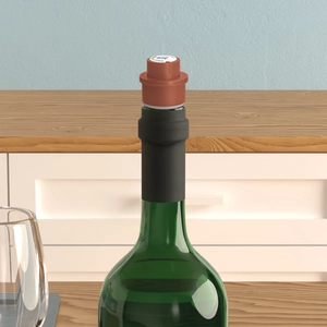 Bouchon de bouteille avec pompe vide d'air personnalisable