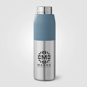 Bouteille à couvercle à torsion en acier inoxydable recyclé - 650 ml personnalisable
