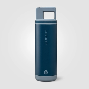Bouteille acier inoxydable, paille amovible - 590 ml personnalisable