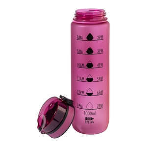 Bouteille avec graduation en RPET - 1 litre personnalisable