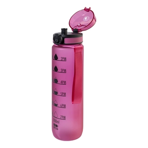 Bouteille avec graduation en RPET - 1 litre personnalisable