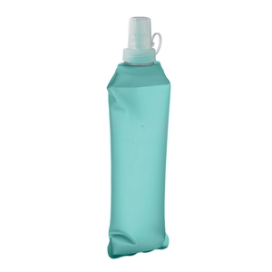 Bouteille d'eau pliable en TPU avec valve à pincer personnalisable