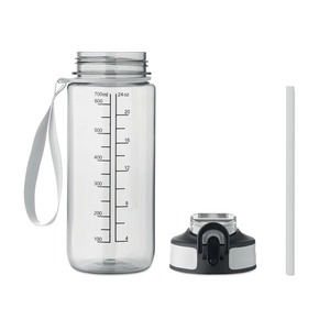 Bouteille de sport motivante en RPET avec paille intégrée personnalisable