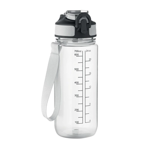 Bouteille de sport motivante en RPET avec paille intégrée personnalisable