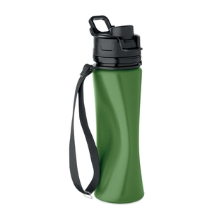 Bouteille de sport pliable en silicone avec couvercle en PP personnalisable
