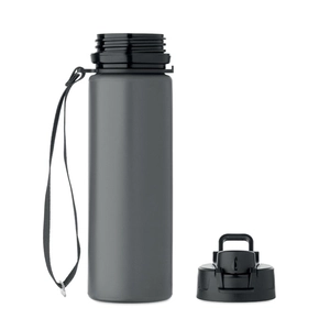 Bouteille de sport pliable en silicone avec couvercle en PP personnalisable