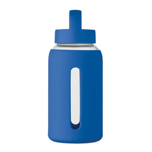 Bouteille en verre borosilicate de haute qualité avec pochette en silicone personnalisable