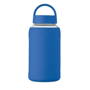 Bouteille en verre borosilicate de haute qualité avec pochette en silicone personnalisable