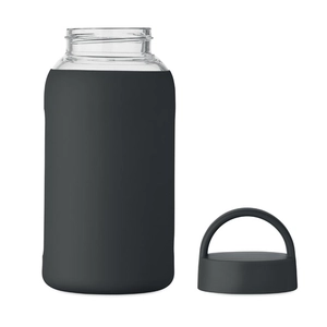Bouteille en verre borosilicate de haute qualité avec pochette en silicone personnalisable