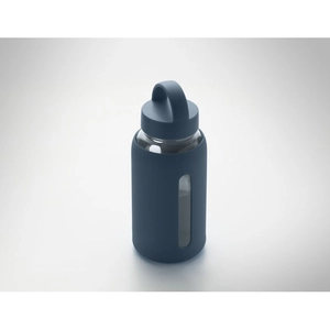 Bouteille en verre borosilicate de haute qualité avec pochette en silicone personnalisable