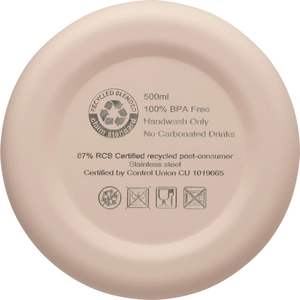 Bouteille isotherme 500ml avec isolation par le vide et couche de cuivre personnalisable