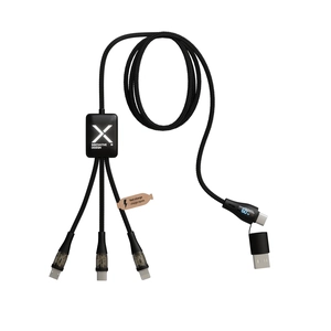 Câble 60W super fast charge avec double logo lumineux recto-verso personnalisable