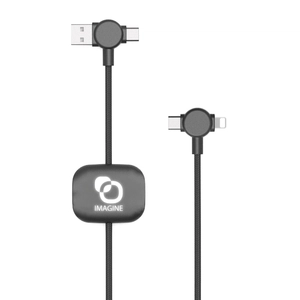 Câble long 4 en 1 à charge ultra-rapide 60W avec transfert de données personnalisable