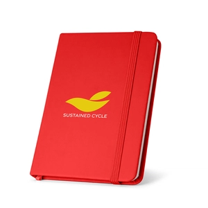 Cahier A5 à couverture rigide avec pages lignées 100% recyclé personnalisable