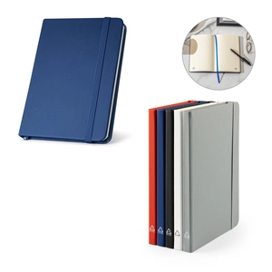 Cahier A5 à couverture rigide avec pages lignées 100% recyclé personnalisable