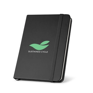 Cahier A5 à couverture rigide avec pages lignées 100% recyclé personnalisable