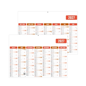 Calendrier bancaire personnalisé pas cher gamme éco personnalisable