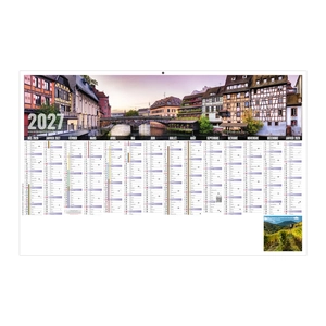 Calendrier bancaire publicitaire 14 mois alsacien