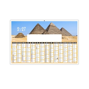Calendrier bancaire publicitaire découpé ou non - pyramide