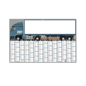Calendrier bancaire publicitaire découpé ou non - spécial camion personnalisable