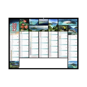 Calendrier bancaire publicitaire paradis tropicaux personnalisable