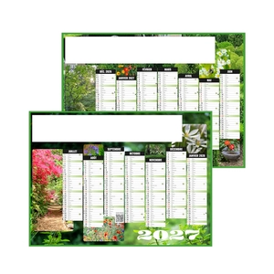 Calendrier bancaire publicitaire spécial jardin