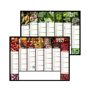 Calendrier bancaire publicitaire thème des épices