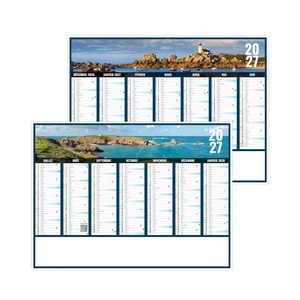 Calendrier bancaire publicitaire vues panoramiques Bretagne
