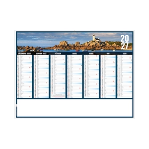 Calendrier bancaire publicitaire vues panoramiques Bretagne personnalisable