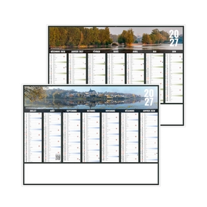 Calendrier bancaire publicitaire vues panoramiques Centre val de loire
